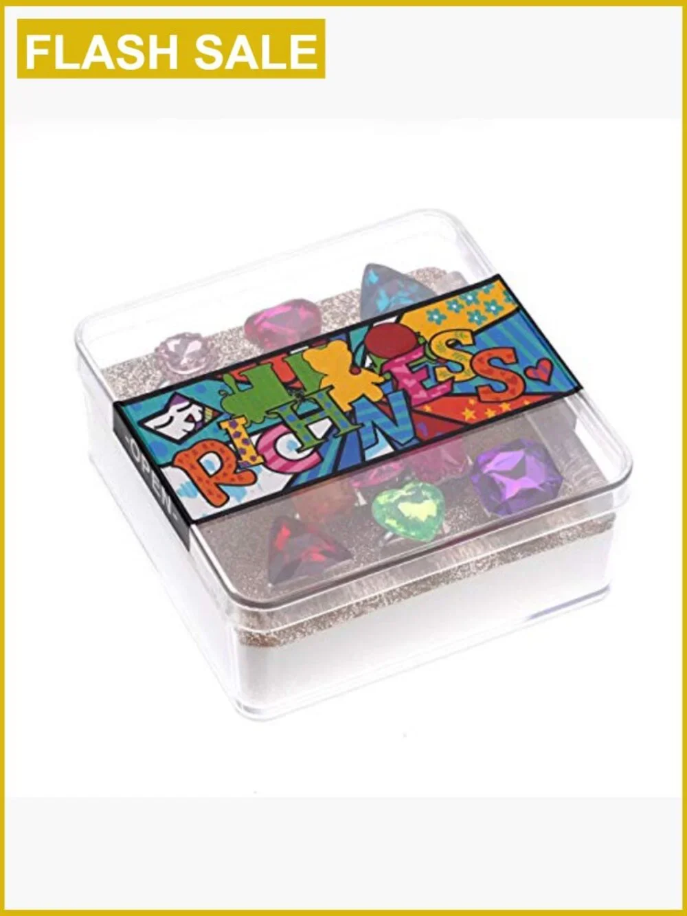 12 Pcs Adjustable Pretend Play Jewelry Rings with Box for Princess Dress Up
